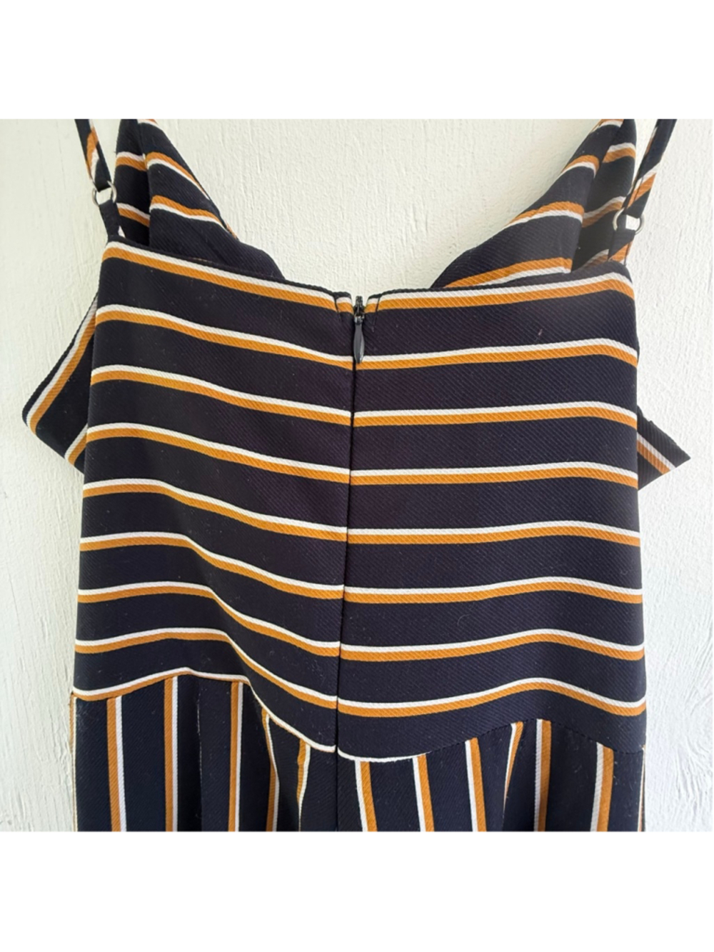 Lottie Moss Striped Tie-Front Wide Leg Jumpsuit Medium - Picture 5 of 9